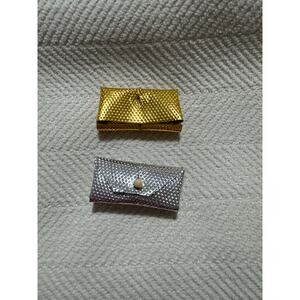 Barbie dimple Clutch purse Gold Silver